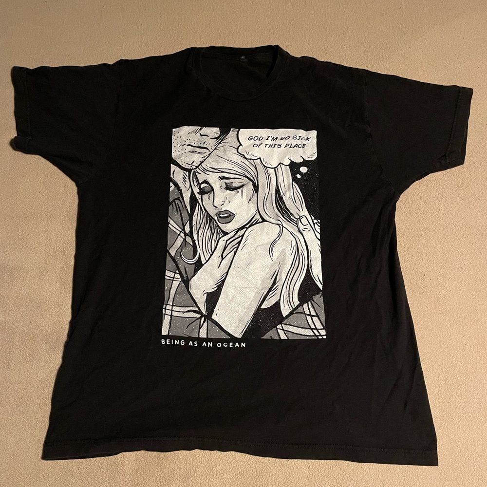 Being As An Ocean Band Tee | Cool Comic Design | Size L
